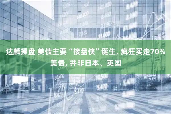 达麟操盘 美债主要“接盘侠”诞生, 疯狂买走70%美债, 并非日本、英国