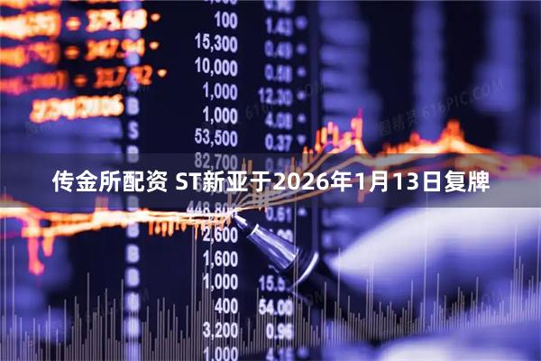 传金所配资 ST新亚于2026年1月13日复牌