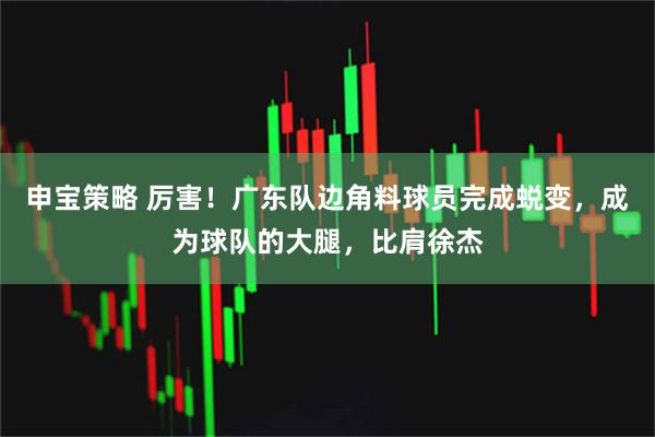 申宝策略 厉害！广东队边角料球员完成蜕变，成为球队的大腿，比肩徐杰